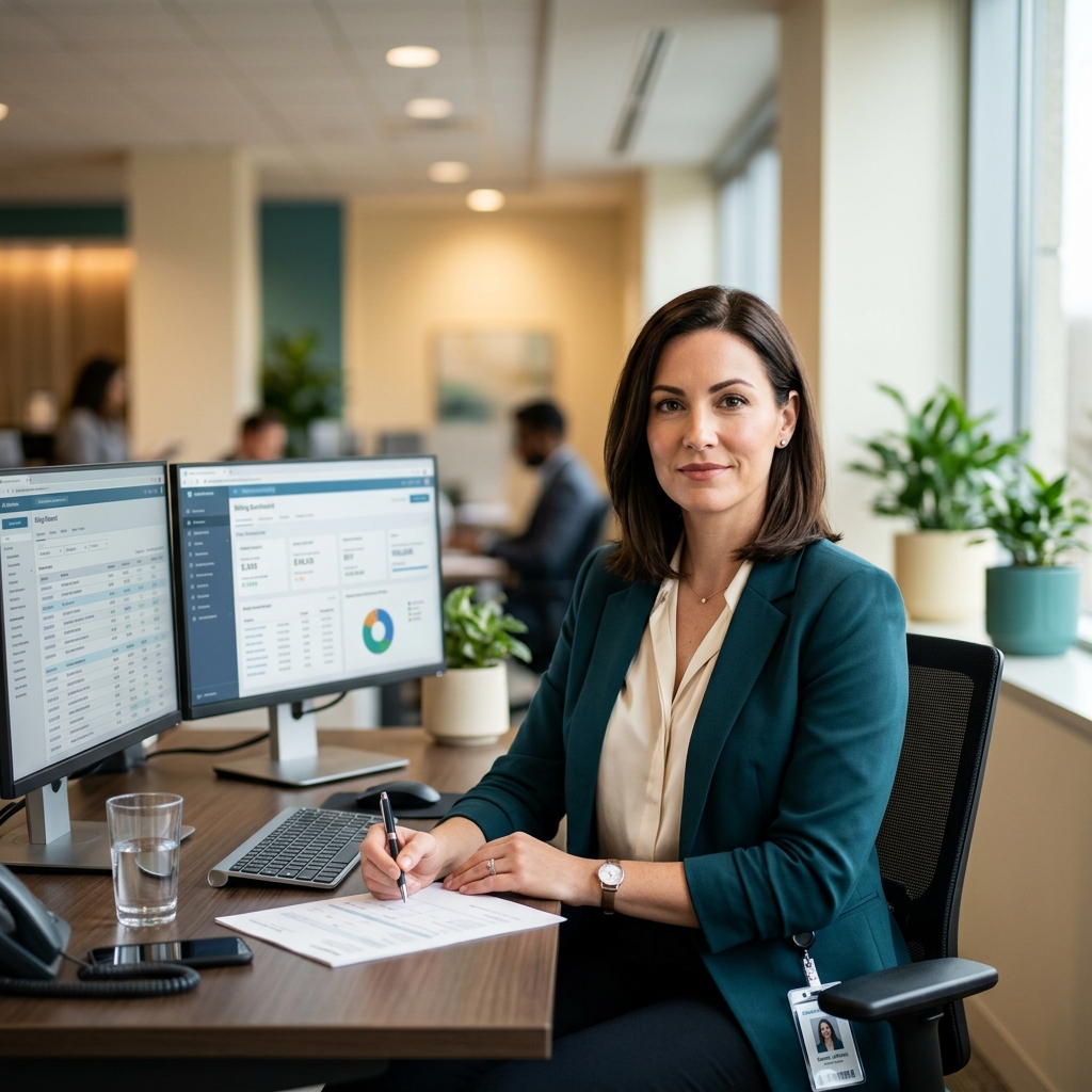 Certified medical billers with CPC, CCS, and CPMA credentials processing claims